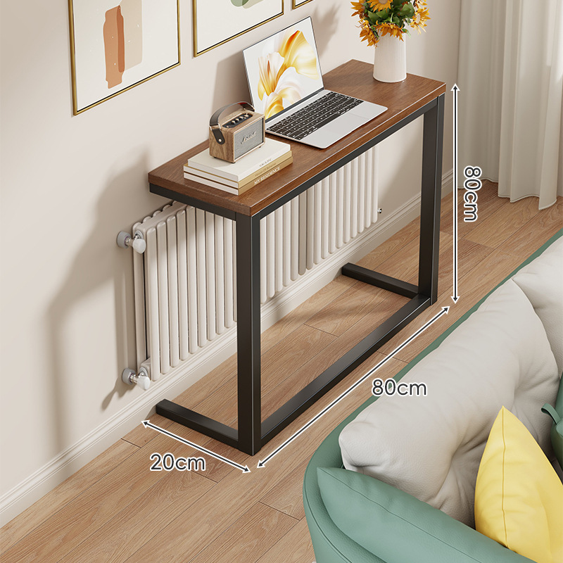 Estante Estrecho de Almacenamiento de Madera y Hierro para Sala de Estar y Dormitorio