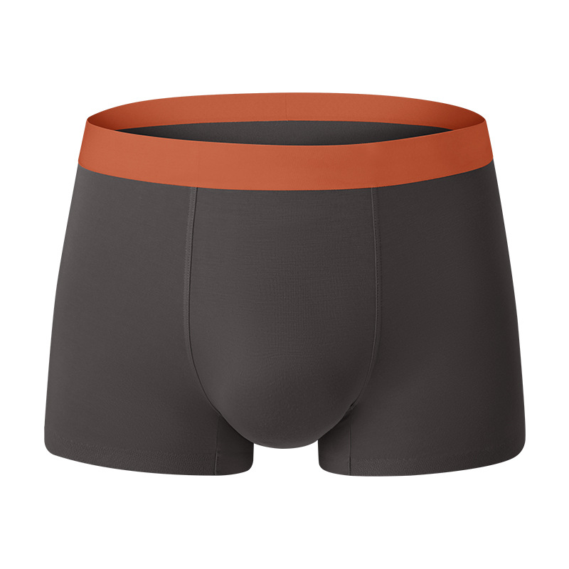 Pantalones de moda de color contrastante, delgadas y sin marcas de cintura media, pantalones de pierna suaves y cómodas, pantalones de entrepierna transpirables para hombres.