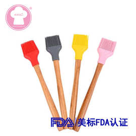 58g竹柄扫烘焙烧烤刷硅胶烤肉油刷毛扫可拆分