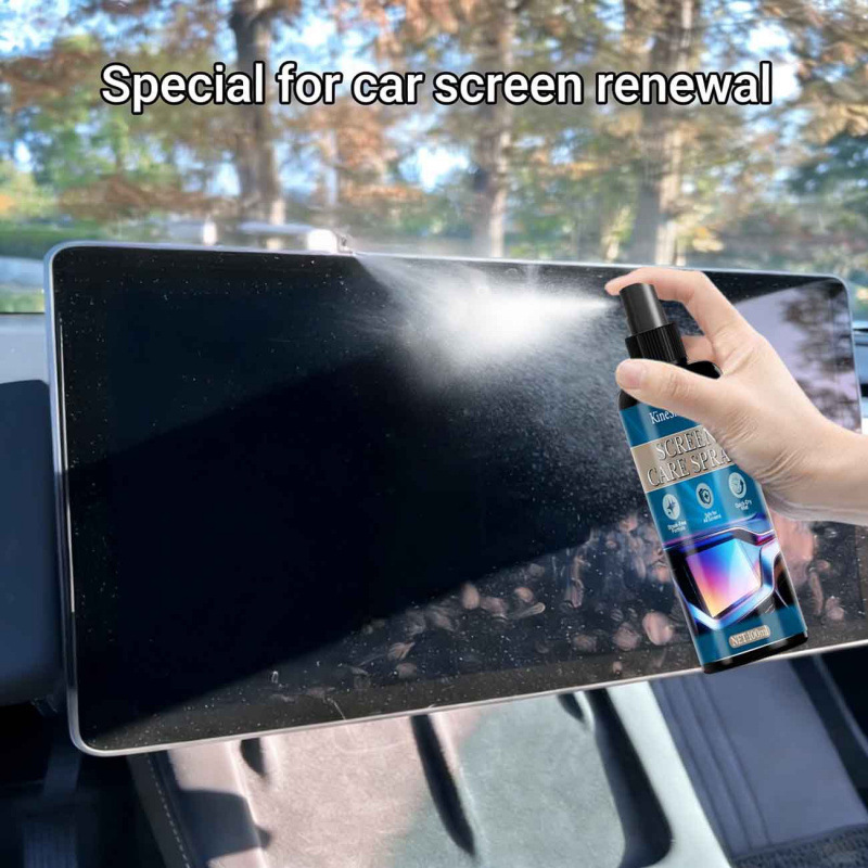 Car Central Control Screen Glass Cleaner, Portable Spray to Remove Fingerprints, Handprints, and Oil Stains Without Leaving Water Marks