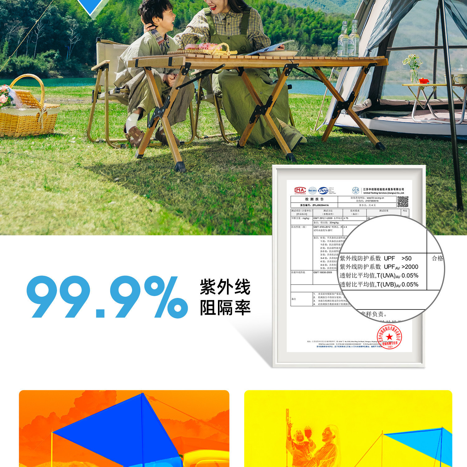 Tent for Outdoor Camping, Portable Sunshade and Canopy Two-In-One, Complete Set of Equipment for Overnight Camping in the Wilderness