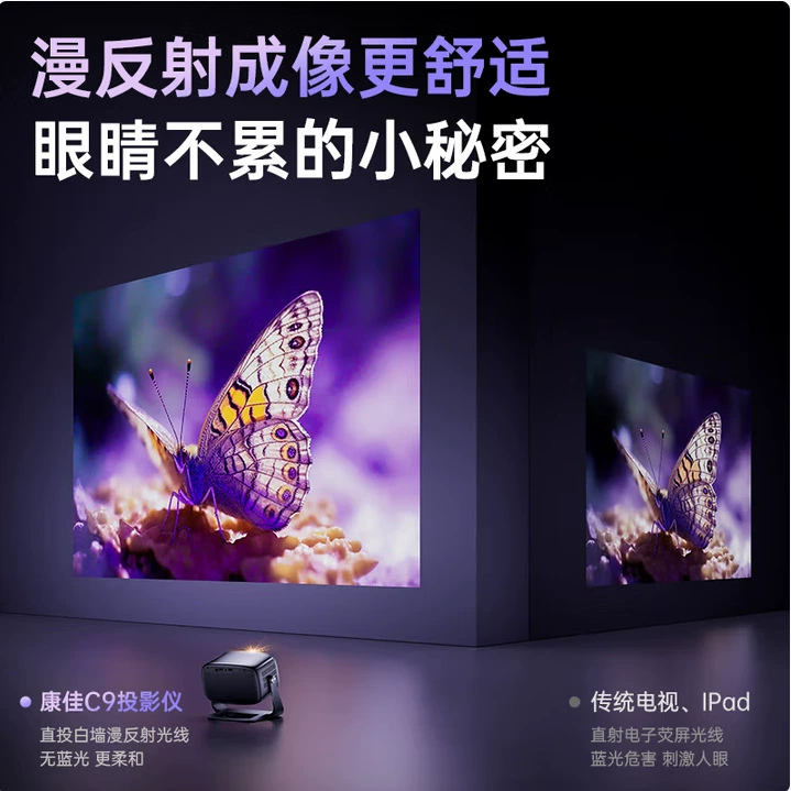 Проектор дома Kinza C9 ультраHD может подключаться к мобильному телефону, 4K декодирование 1080P домашний кинотеатр проектор