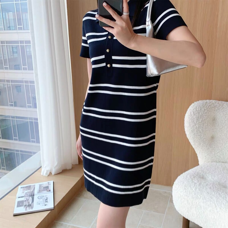 This Polo Series Is a Hit, with a Style That's so Chic! Acetate Knit Top + Striped Dress This Polo Series Is a Hit, with a Style That's so Chic! Acetate Knit Top + Striped Dress