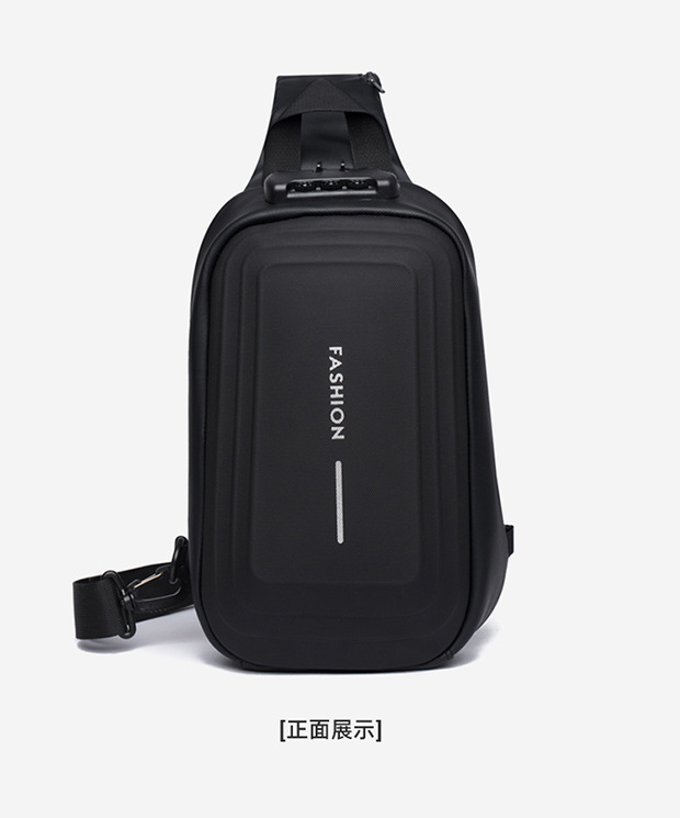 2024 Spring Sports chest backpacks, cross-border wholesale USB charging port bags, men's crossbody bags, fashionable single-shoulder bags undefined