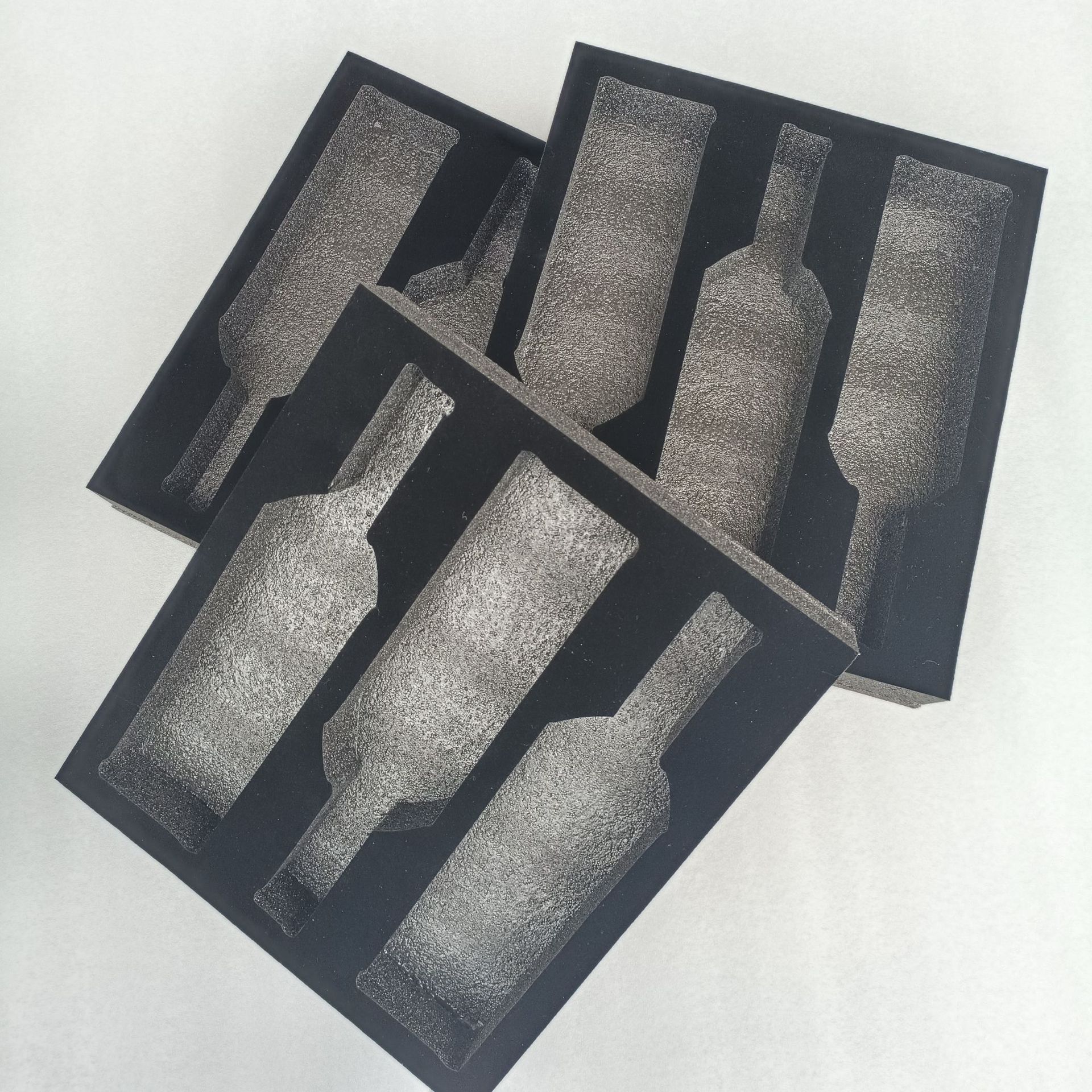 珍珠棉内衬红酒玻璃杯包装材料贴绒布酒瓶防震抗压珍珠棉