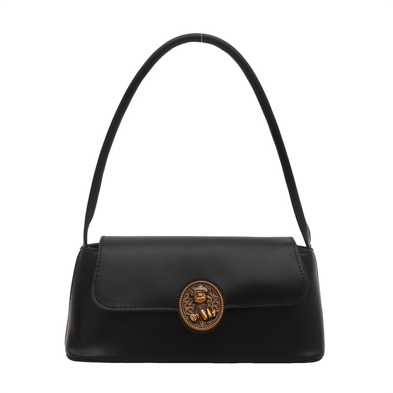 Bolsos retro de estilo extranjero para mujeres otoño y invierno 2024 nueva moda literaria bolsas de brazo de diseño de nicho bolsas de hombro