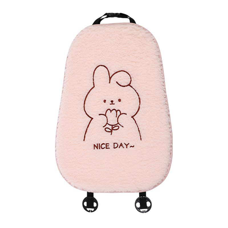 かわいいバニーカーシートクッション秋と冬ぬいぐるみ暖かく快適な肥厚カーシートカバー漫画カーシートクッション|undefined