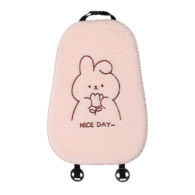 Cute Rabbit Car Cushion Autumn Seat cushion, seat cover - steamed-velvet-cushion-bunny-backrest