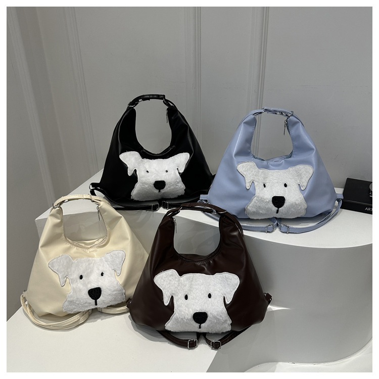 The new autumn and winter 2024 fashion cartoon backpack with simple, individual and niche design, single-shoulder bag and commuter tote bag undefined