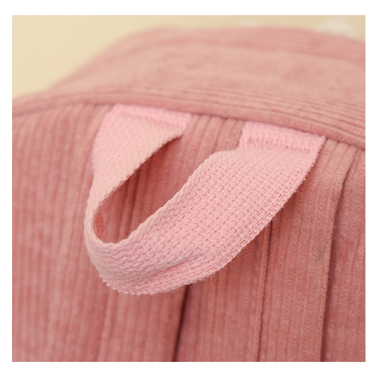 New student schoolbag, women's corduroy, high appearance level, large-capacity backpack, fashionable and simple, college student backpack Specification drawing