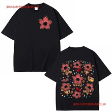 欧码艾迪·曼森T恤食人花怪物图案T恤男女服装棉质休闲T恤街