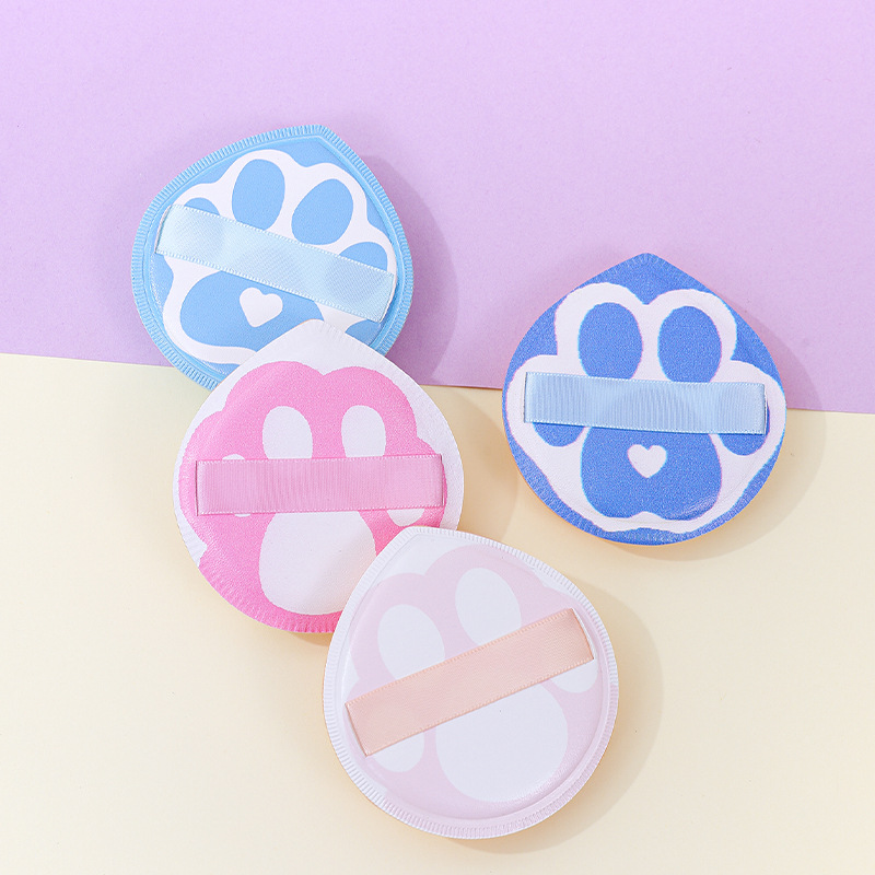 Patas de gato personalizadas de fábrica, soplo de algodón de azúcar, poliuretano grueso grande, pata de oso, esponja de maquillaje, cojín de aire se agranda cuando se expone al agua