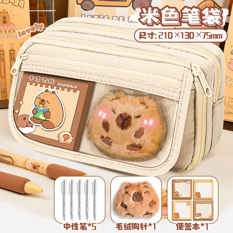 Estuche de lápices grande para niñas, escuela primaria, multifunción