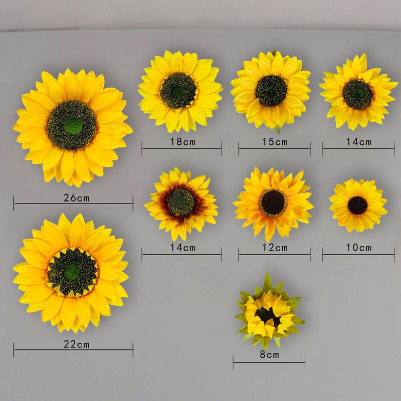 Simulation sunflower flower sunflower flower head wholesale diy fake flower accessories dance costume decorative flower Simulation sunflower flower sunflower flower head wholesale diy fake flower accessories dance costume decorative flower