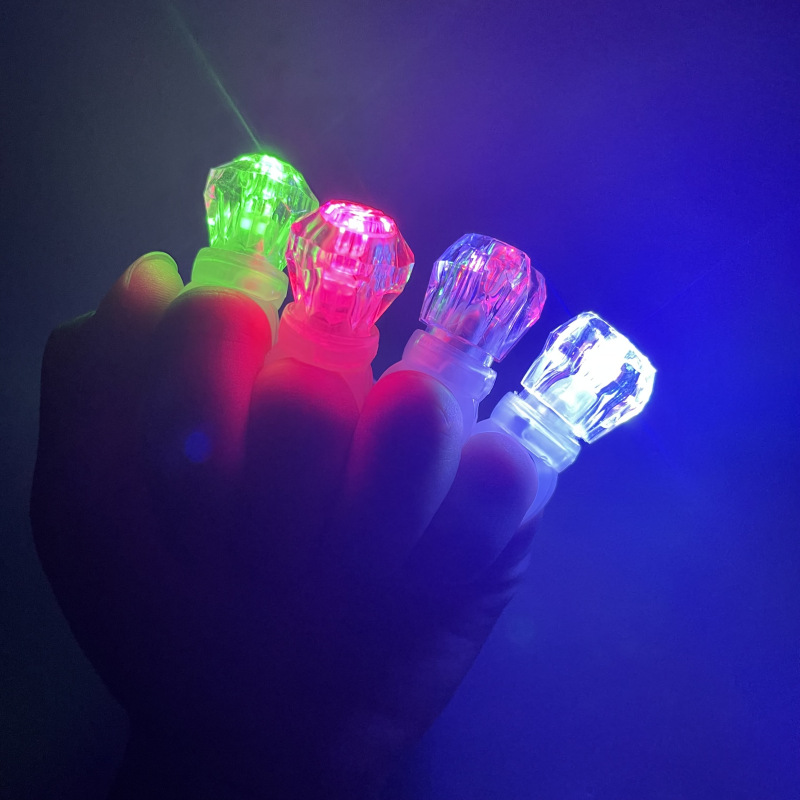 Anillo de luz LED para dedos, barra de luz intermitente, luz de anillo para conciertos, fiestas, animación, brillo en la oscuridad, anillo de luz que brilla en la oscuridad