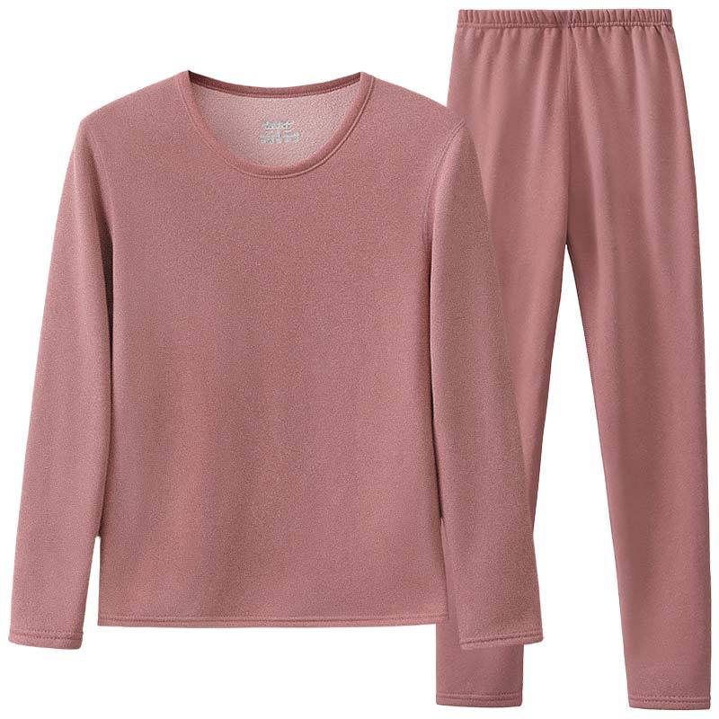 Nueva ropa interior térmica de calefacción para mujeres de mediana edad y ancianos forrada de lana engrosada mamá ropa de otoño pantalones largos traje térmico sin costuras invierno