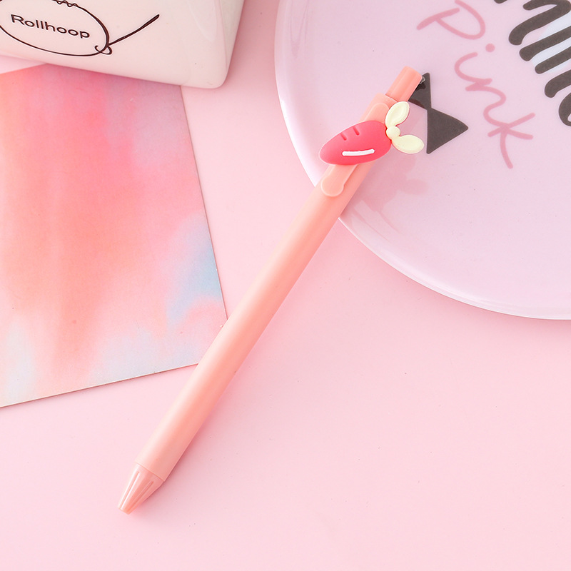 Lápiz de prensa de parche de alto valor Bolígrafo de góner de prensa de varilla de color sólido Papelería creativa Bolígrafo de firma a base de agua de oficina al por mayor