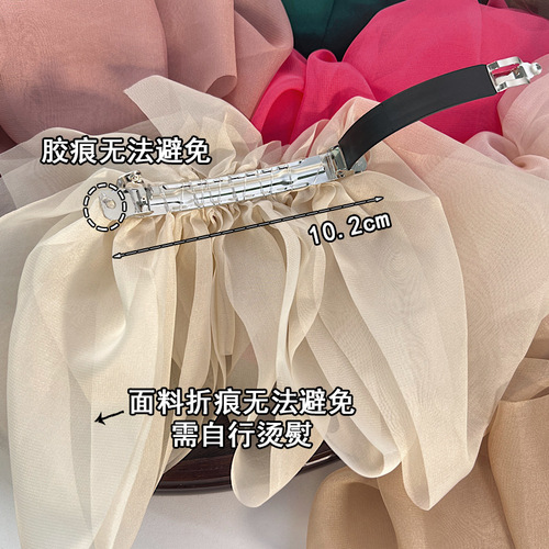 Internet celebrity style oversized chiffon spring clip ponytail clip fairy-like multi-layer versatile bow hair clip women's back-of-head clip