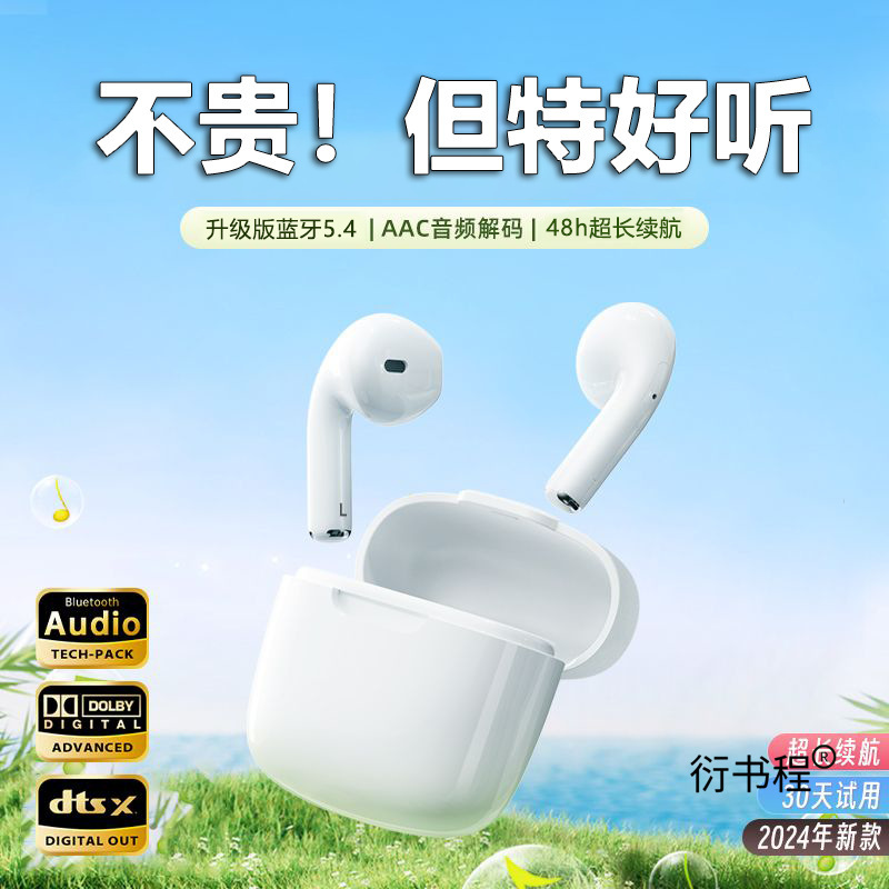 Bluetooth Headset 2024 New Ultra-Long Battery Life Semi-In-Ear Wireless Sports Noise Reduction Suitable for Sony Apple Xiaomi