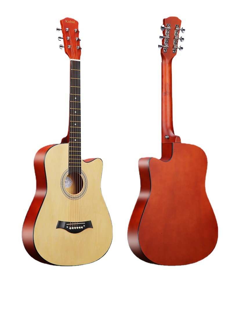 principiantes guitarra de madera de balada 38 pulgadas fábrica directa al por mayor estudiantes violín popular guitarra de madera de tiles