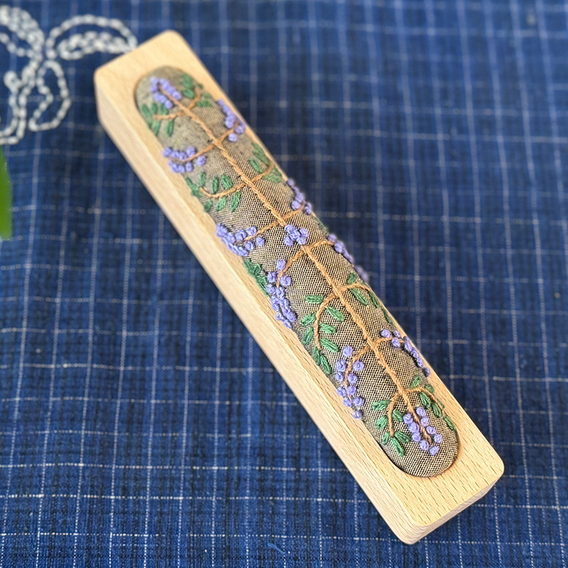 Lu bordado creativo aguja larga simple novato bordado flores y hierba sala de estar adornos hechos a mano bolsas de materiales de bordado diy