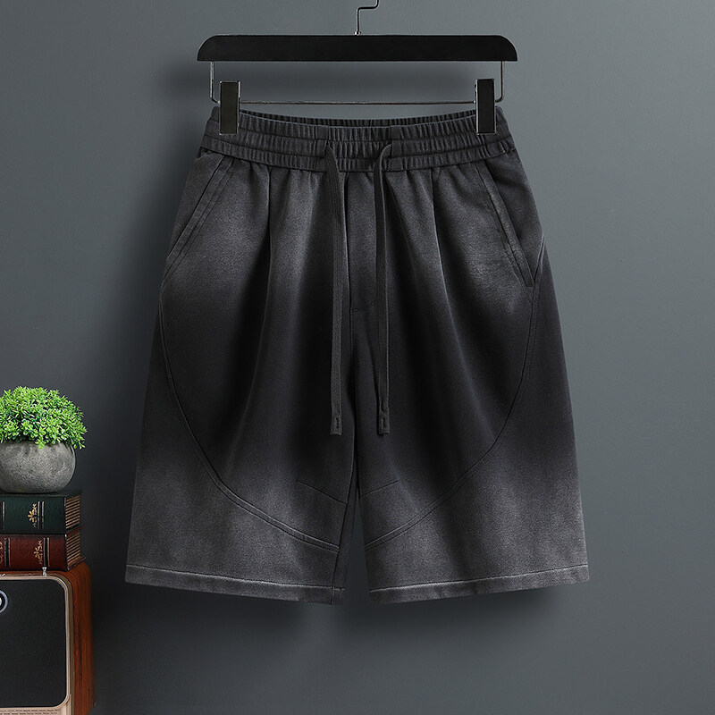 Cross-Border [King's Explosion] Summer New Men's Shorts Knitted Pants Sports Pants Tie-Dye Dirty Pants Five-In-One Dropshipping