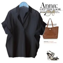 复古港味短袖衬衫女夏季新款洋气百搭白色衬衣宽松蝙蝠袖领上衣潮