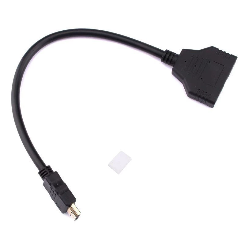 HDMI адаптер-распределитель 1-в-2, один вход на два выхода, переходник штекер на двойную гнездо, версия 1.4