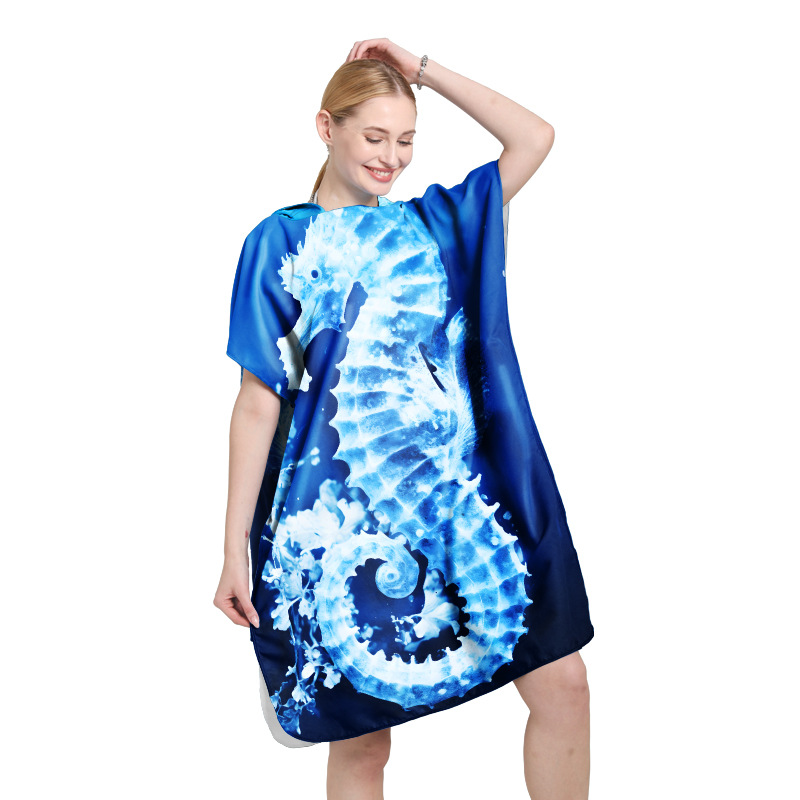 Toalla de baño de playa de secado rápido capa playa playa a prueba de viento albornoz de natación con capucha buceo absorbente chal de natación al aire libre