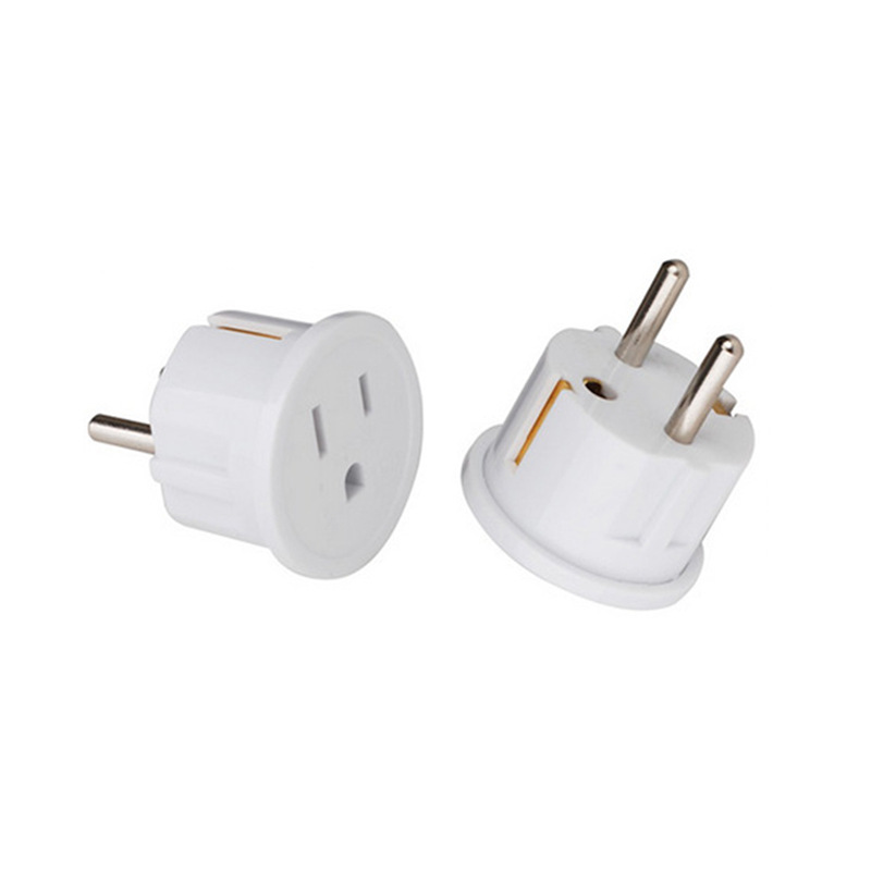 美规转换欧规接地插头 出国插头 欧规转换插头美国转欧洲电源插头