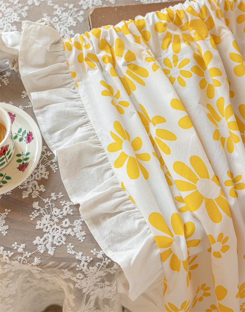Short Cotton Kitchen Window Curtains For Home Decoration_voghion.com