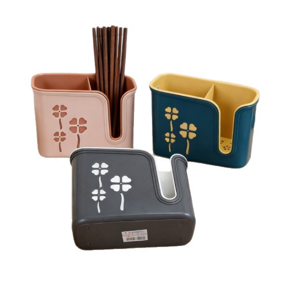 Cesta de palillos soporte de estante de drenaje multifuncional jaula de palillos casera barril de cocina cubierta cuchara caja de almacenamiento