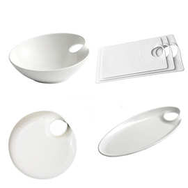 创意手把陶瓷餐盘会所酒店餐具批发餐厅盘子陶瓷餐具盘子碗