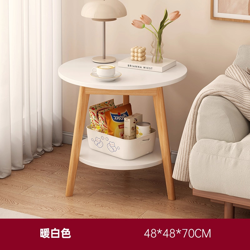 [업그레이드된 원목 다리] 48*48*70cm 따뜻한 흰색 더블 레이어
