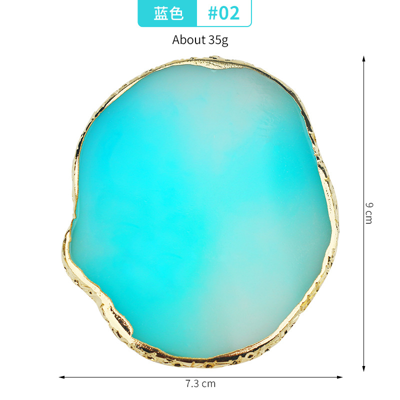 Nuevas paletas transfronterizas de manicuras en forma de corazón de resina de ágata de manicuras herramientas de tablero de visualización de color