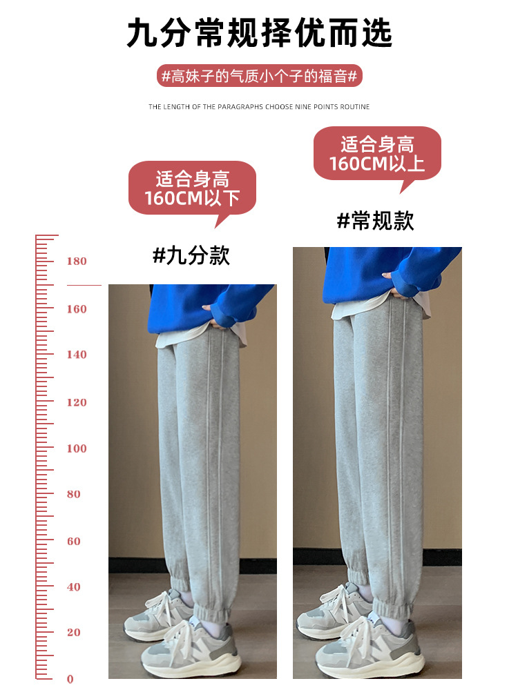 グレーのスポーツパンツ レディース 春秋 2025年新作 ゆったり ルーズフィット ジョガーパンツ カジュアル ハイウエスト アメリカンスタイル ハーレムパンツ 裏起毛 スウェットパンツ