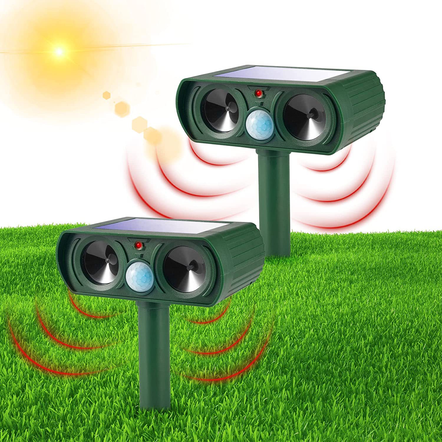 Chorreador solar para exteriores Chorreador de animales Chorreador ultrasónico de dos estaciones