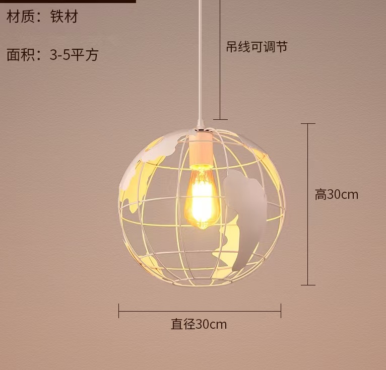 Candelabro de jaula de hierro pequeño de un solo cabezal al por mayor de fábrica, tienda de ropa de olla caliente retro americana, barra de bar, lámpara de comedor, estilo industrial