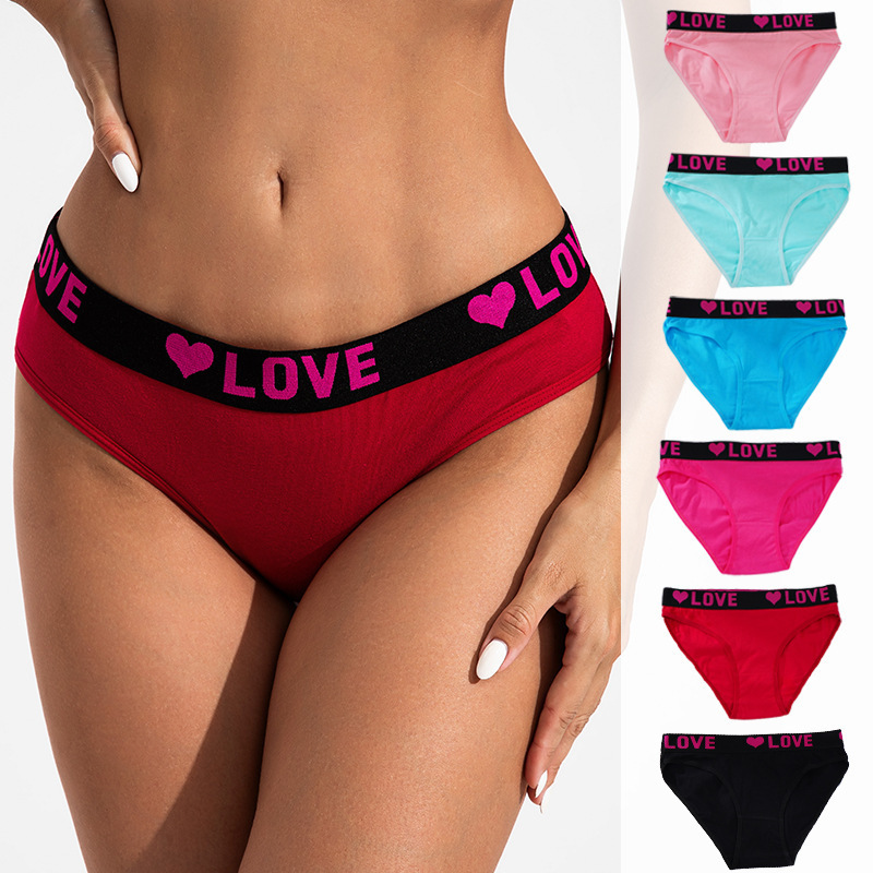 Cross-border Exclusive Women's Cotton Underwear Women's Soft and Comfortable Girls plus size Low Waist Briefs Fashion Sports