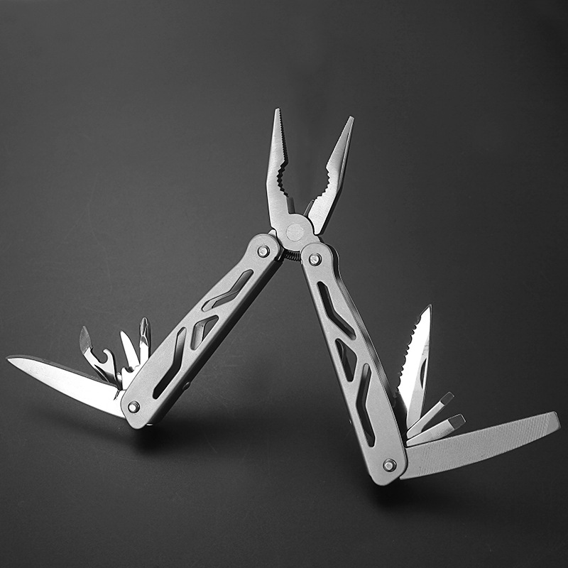 多功能刀钳 户外野营折叠钳子 多用全钢户外工具钳子不锈钢镂空钳