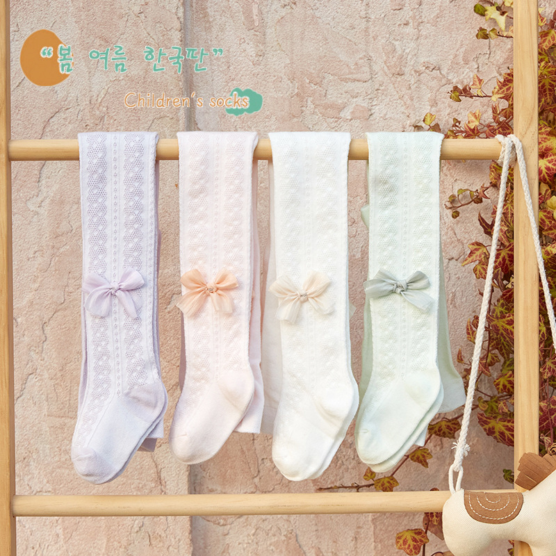 2024 children's anti-mosquito socks breathable mesh baby anti-mosquito tights summer girls pantyhose base socks wholesale