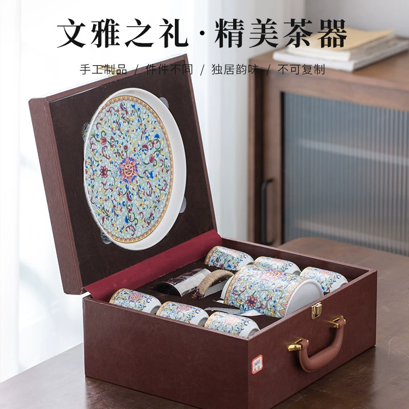 Чайный набор для дома, керамический чайник, чашка для гостиной, 2546G, китайский стиль