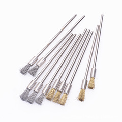 Extended wire pen type brush pen type brush head 3X100 mold polishing cleaning copper wire brush small brush cleaning small brush