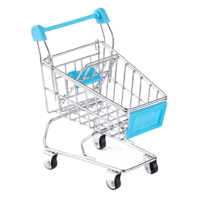Трансграничная творческая детская мини-симуляция Супермаркета тележка для покупок тележка Модель игрового дома тележка для хранения игрушек