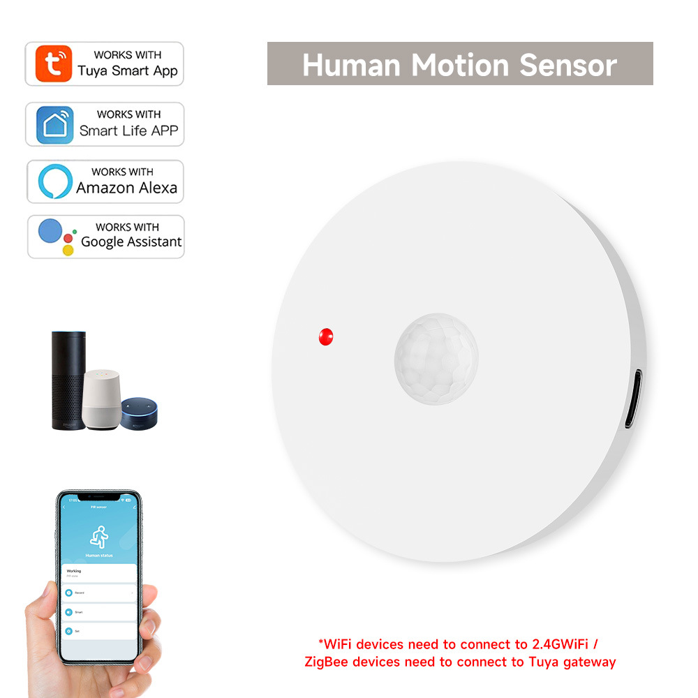 【涂鸦智能】WiFi人体传感器移动侦测APP报警高精度红外智能报警