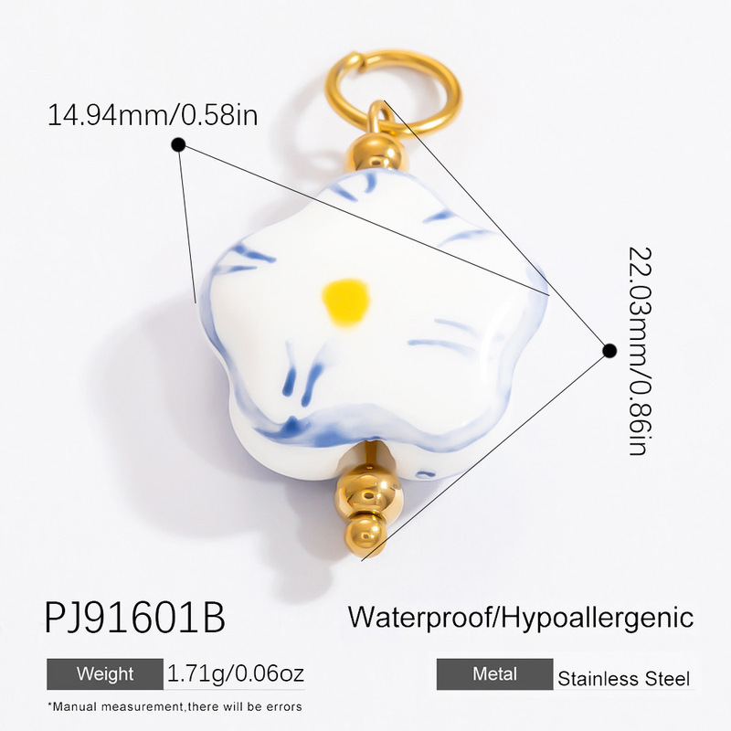 越境ステンレスDIYアクセサリー18k金ブレスレットins風個性海洋風保色ネックレスアクセサリー女|undefined