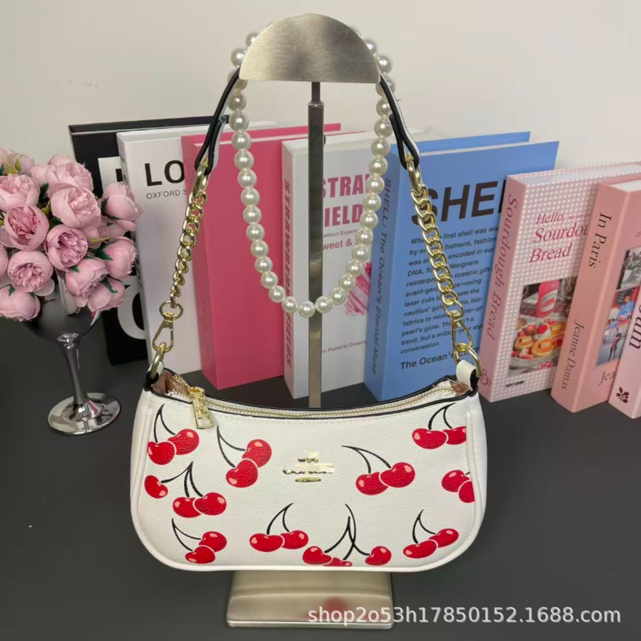 Kome nuevo Teri24 bolso axilar impresión clásica bolso de mahjong de viaje versátil bolso de media luna de mujer bolsos