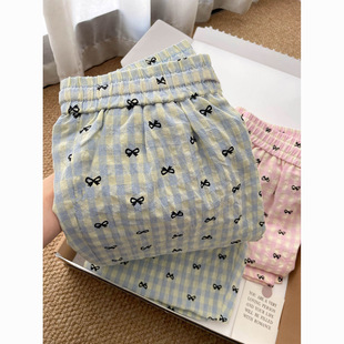 Cloud Cotton Pajama Pants for Women, Spring and Summer Thin Cartoon Style Walking Pants, Casual Anti-Mosquito Home Pants, Can Be Worn Outside for Export