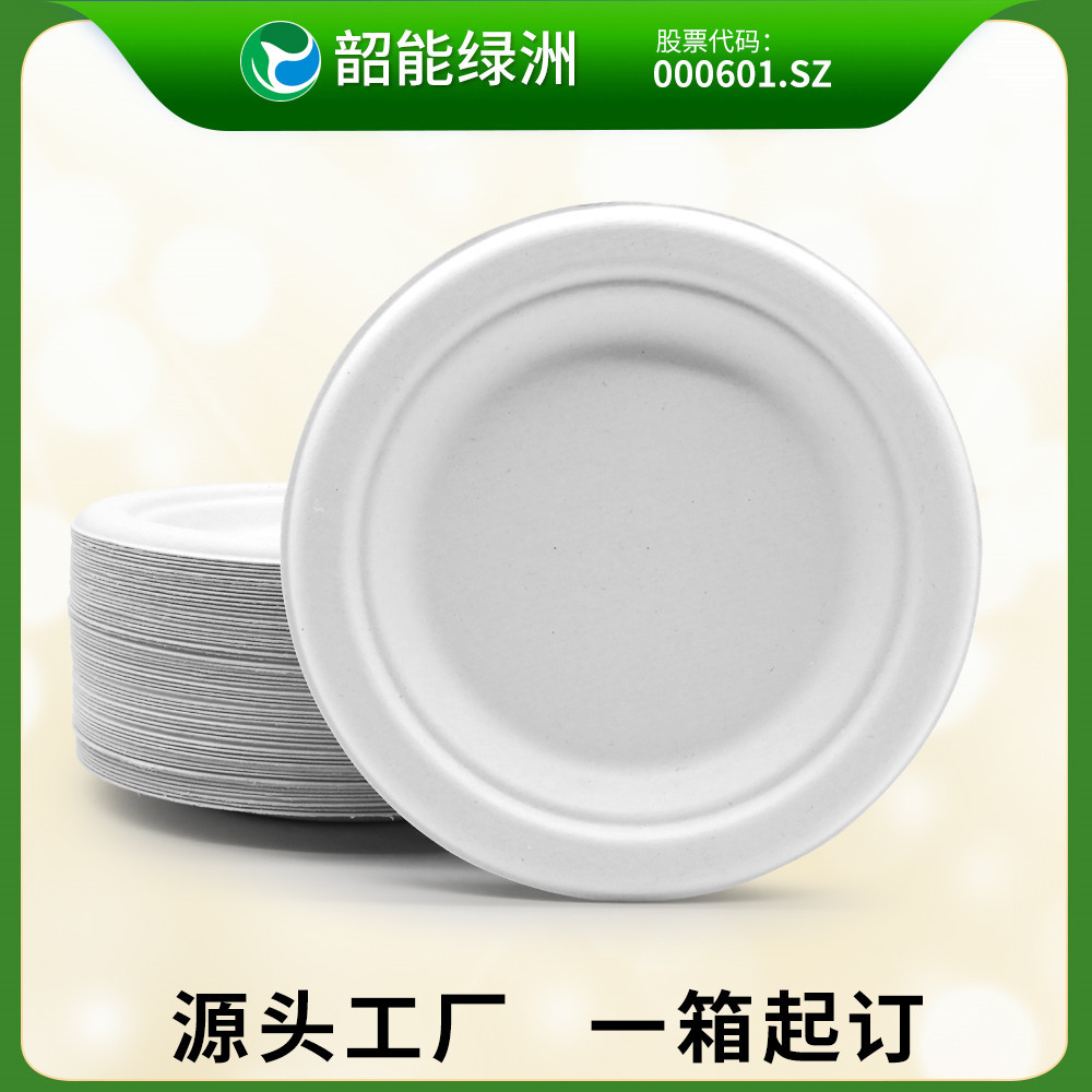 Shaogeng oasis 6-pulgadas degradable compostable desechable bagazo partido boda disco pastel placa 1000
