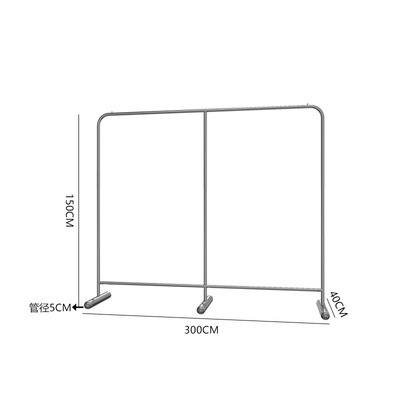 스테인레스 스틸 코너 바닥 스탠드 길이 300 높이 150cm